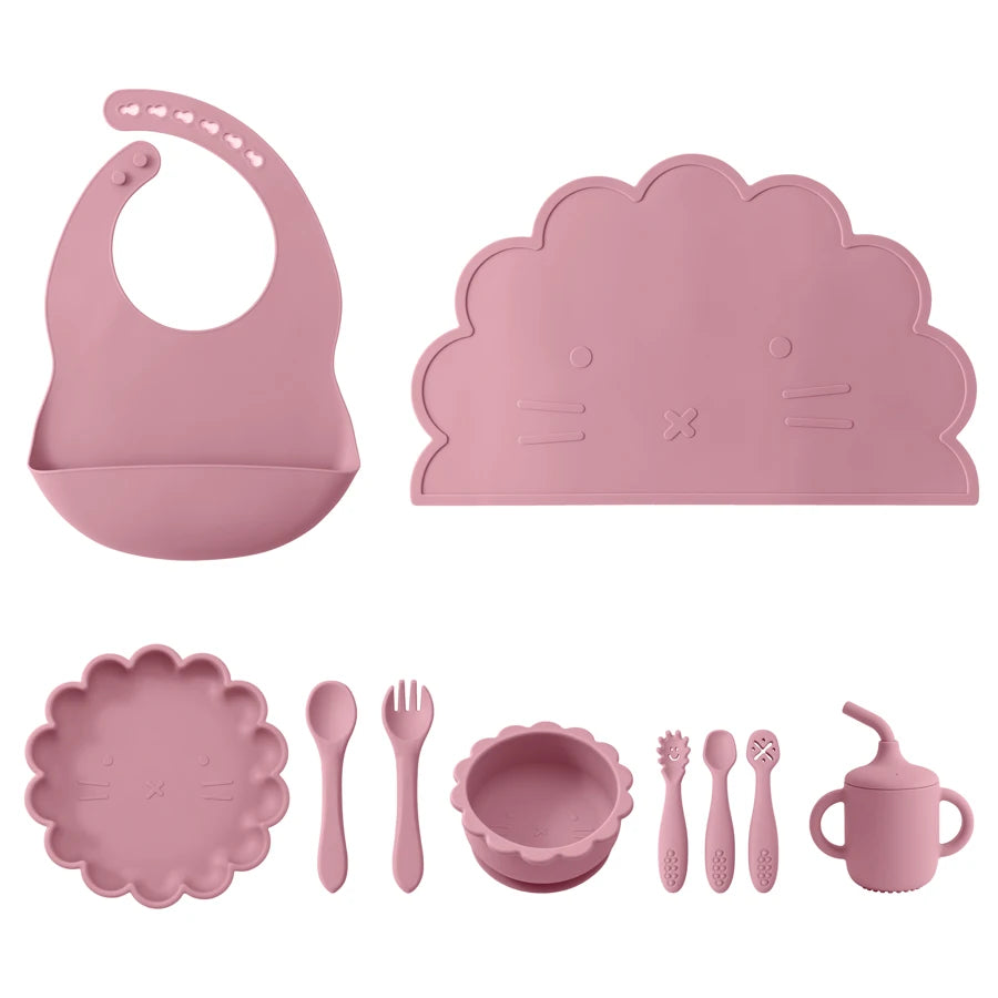 Set Pappa Silicone Colorato per Bambini - Stoviglie Complete