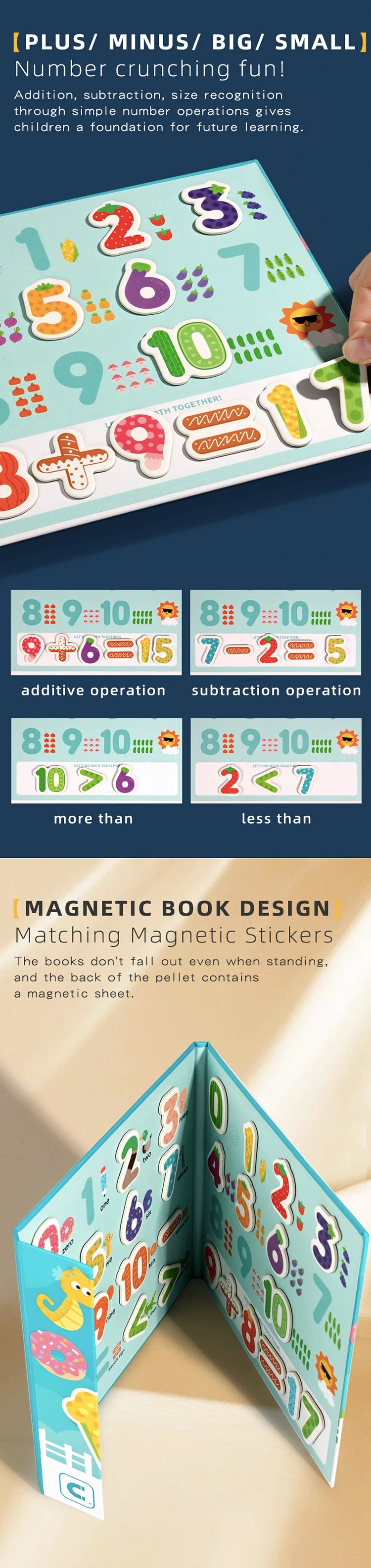 Lettere e Numeri Magnetici - Giocattoli Educativi Prescolare