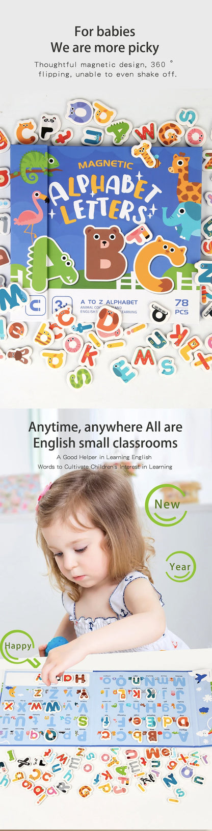 Lettere e Numeri Magnetici - Giocattoli Educativi Prescolare