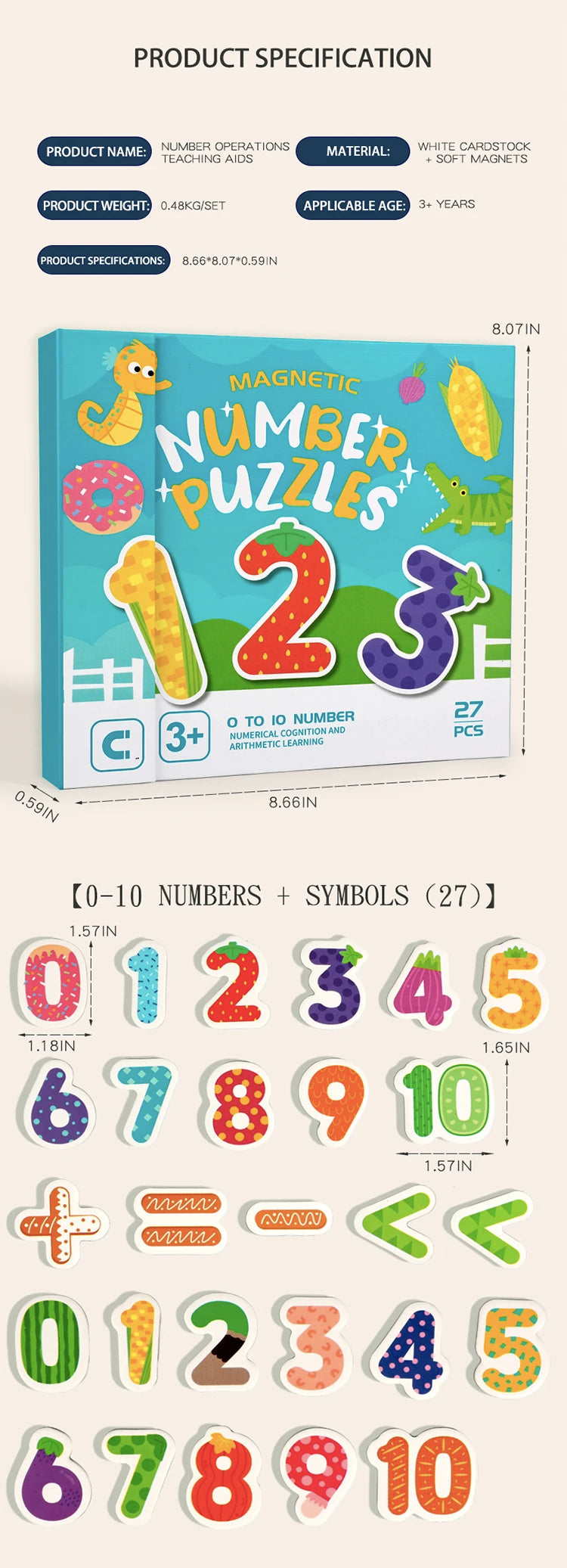 Lettere e Numeri Magnetici - Giocattoli Educativi Prescolare