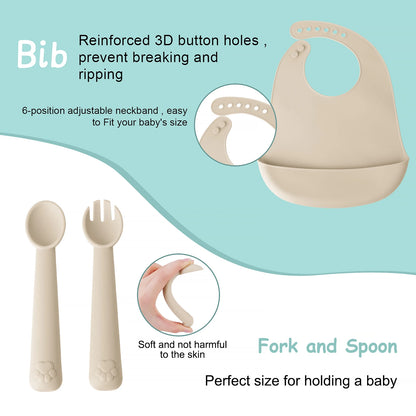 Set Pappa Silicone Gatto con Ventosa - Piatto Bambini