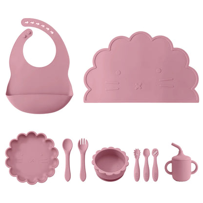 Set Pappa Silicone Colorato per Bambini - Stoviglie Complete