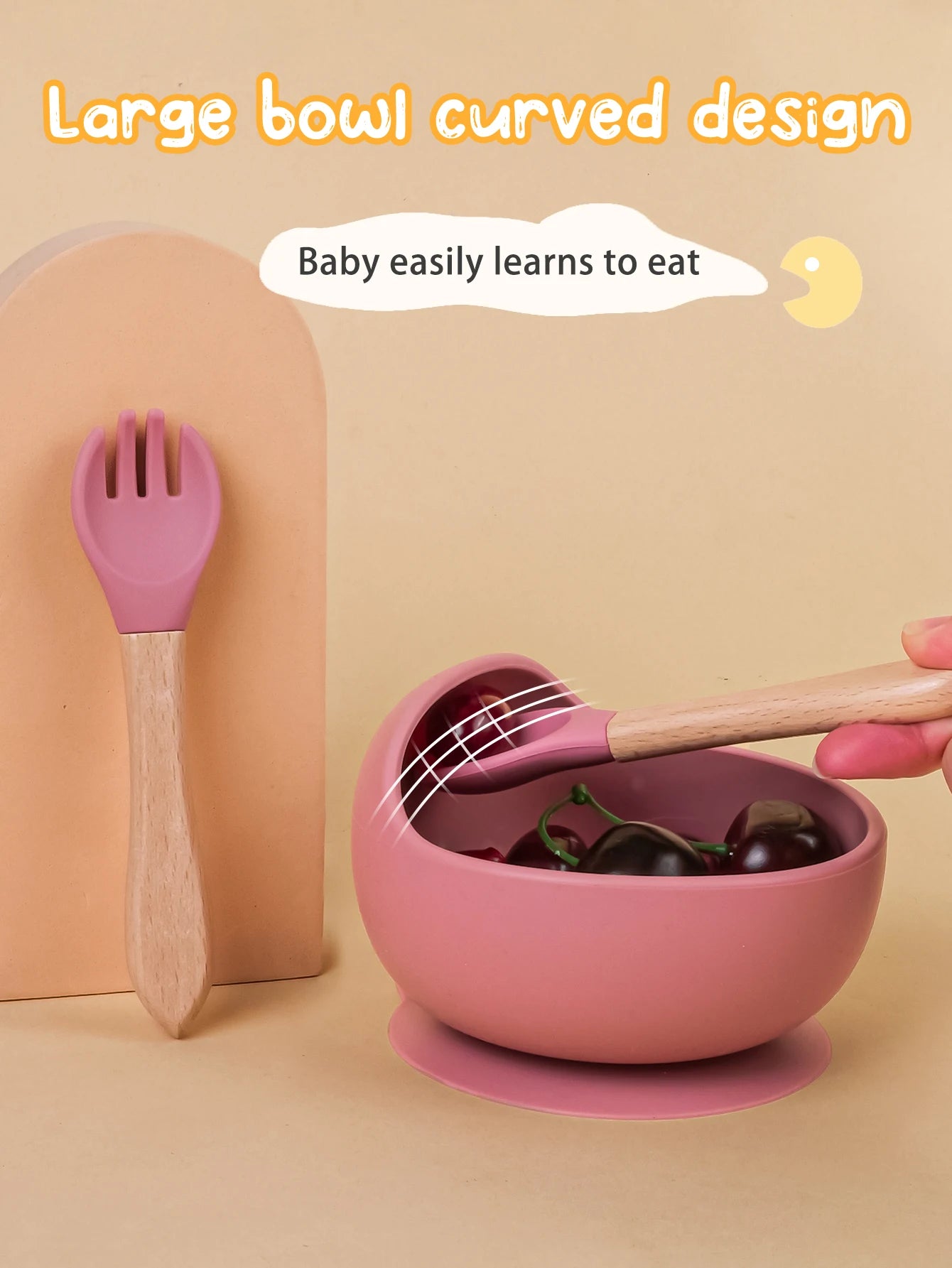 Set Pappa Silicone Completo - Ciotola Bavaglino Forchetta Cucchiaio