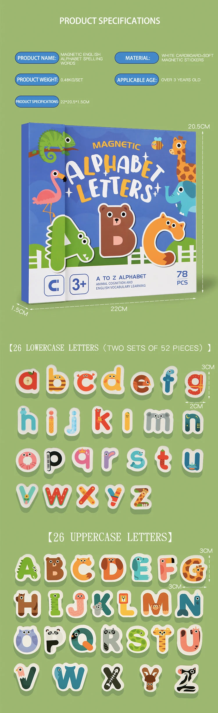 Lettere e Numeri Magnetici - Giocattoli Educativi Prescolare