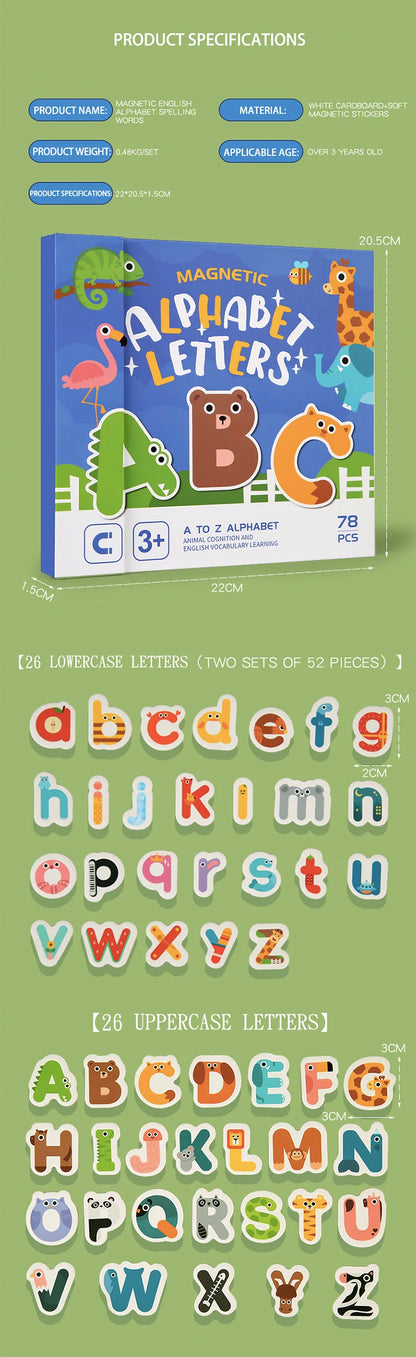 Lettere e Numeri Magnetici - Giocattoli Educativi Prescolare