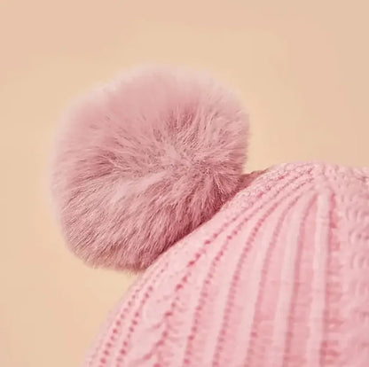 Cappello Invernale a Maglia con Sciarpa e Maschera - Bambini