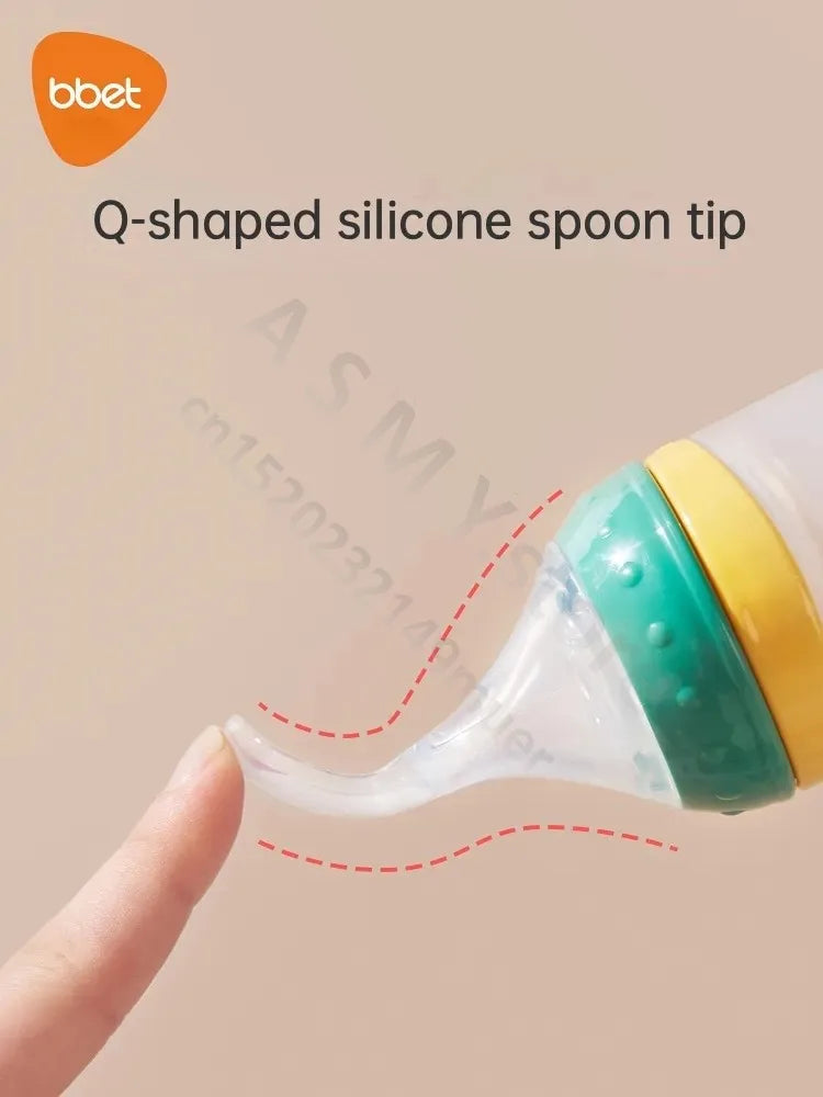 Biberon Spremibile in Silicone con Cucchiaio - Svezzamento Neonati