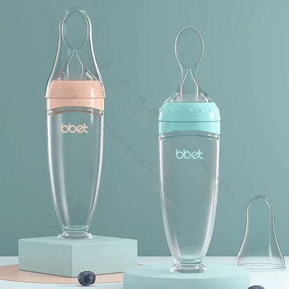 Biberon Spremibile in Silicone con Cucchiaio - Svezzamento Neonati