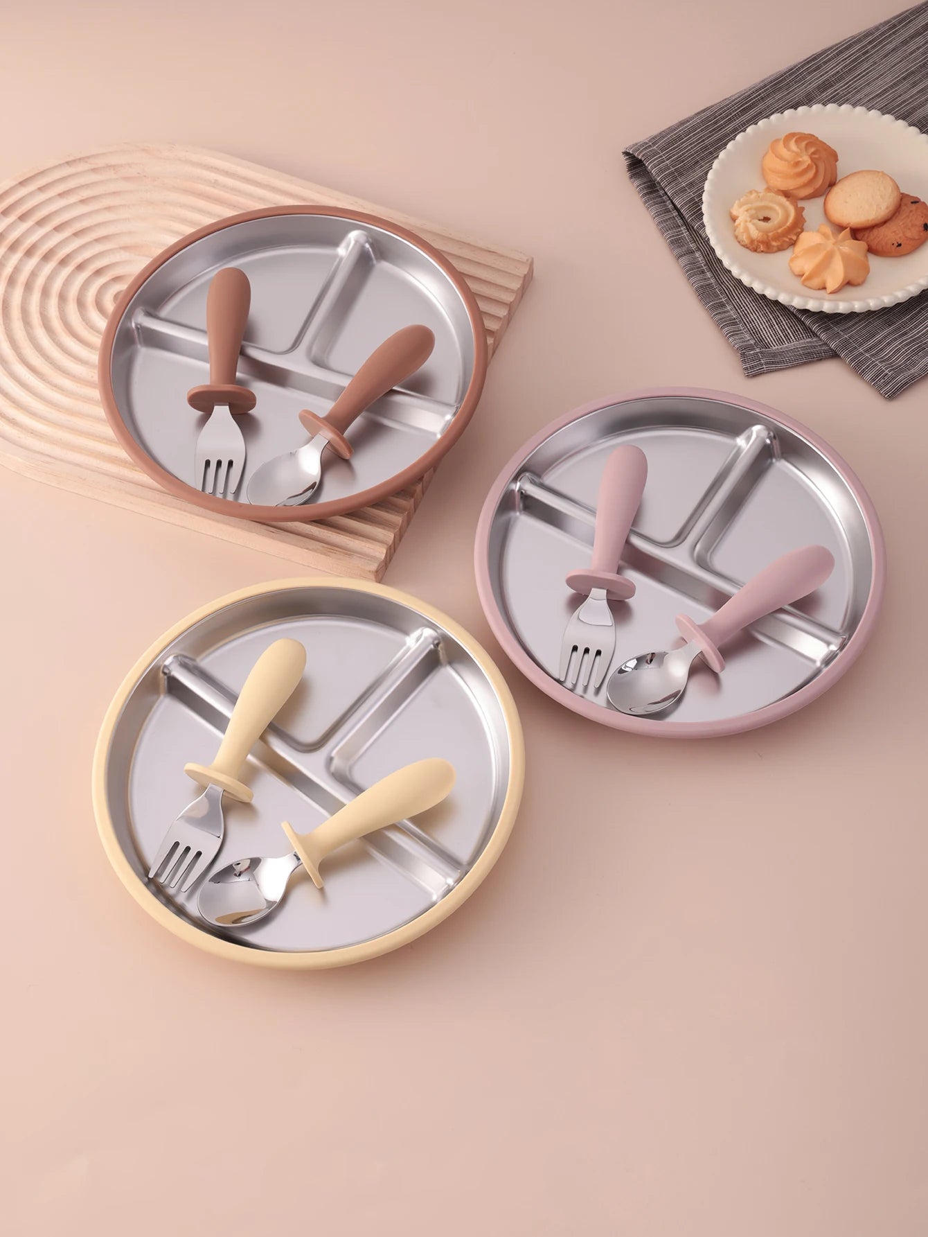 Piatto e Ciotola in Acciaio Inox per Neonati - Stoviglie Resistenti