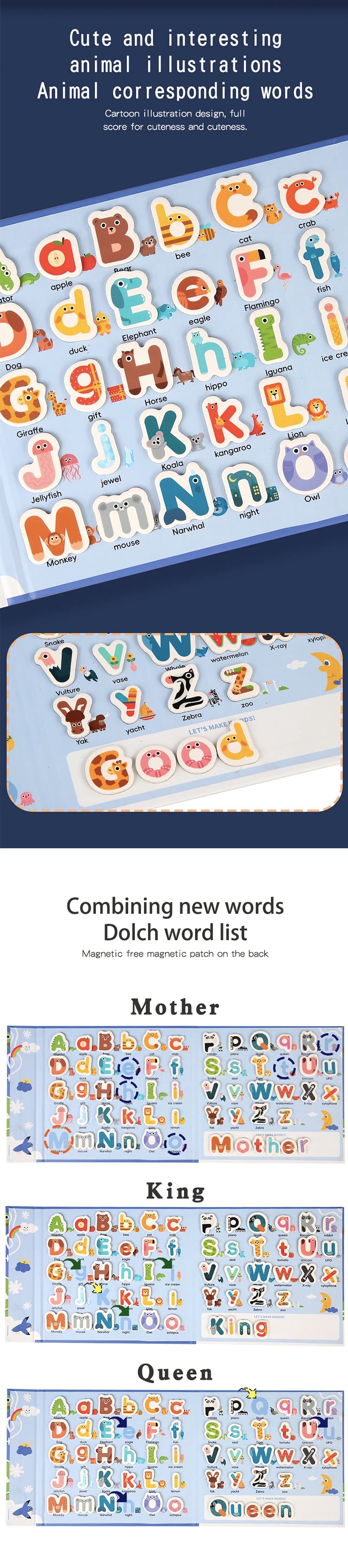 Lettere e Numeri Magnetici - Giocattoli Educativi Prescolare