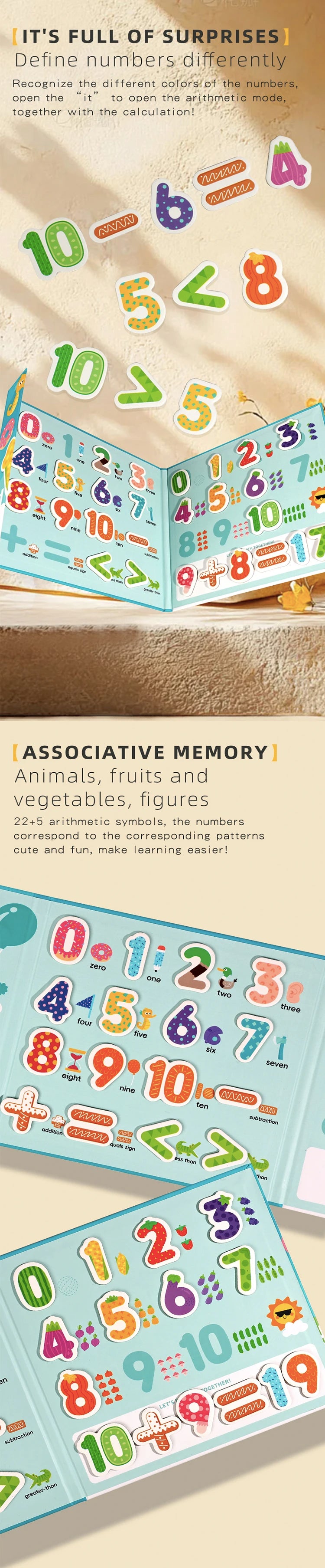 Lettere e Numeri Magnetici - Giocattoli Educativi Prescolare