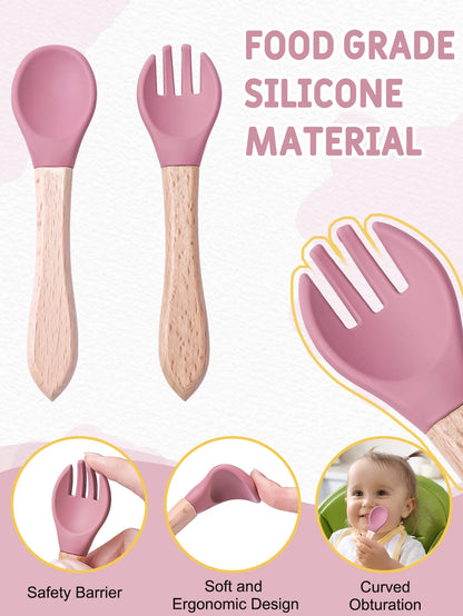 Set Pappa Silicone Completo - Ciotola Bavaglino Forchetta Cucchiaio