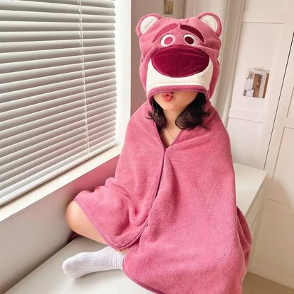 Asciugamano da Bagno con Cappuccio per Bambini - Design Carino