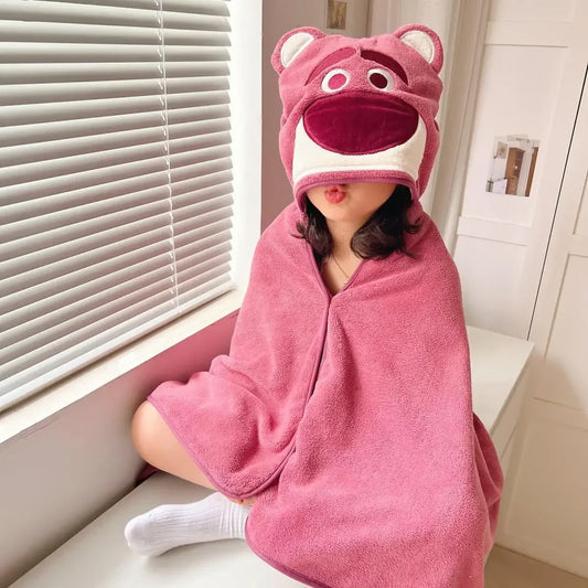 Asciugamano da Bagno con Cappuccio per Bambini - Design Carino
