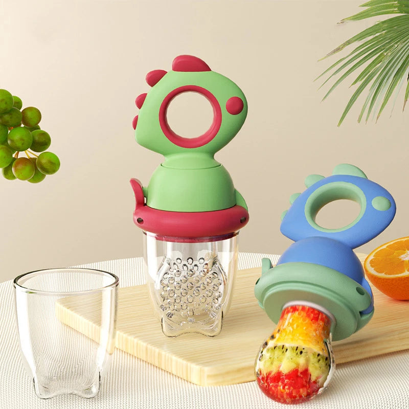 Ciuccio Frutta Dinosauro Rotante - Alimentatore Silicone Neonati