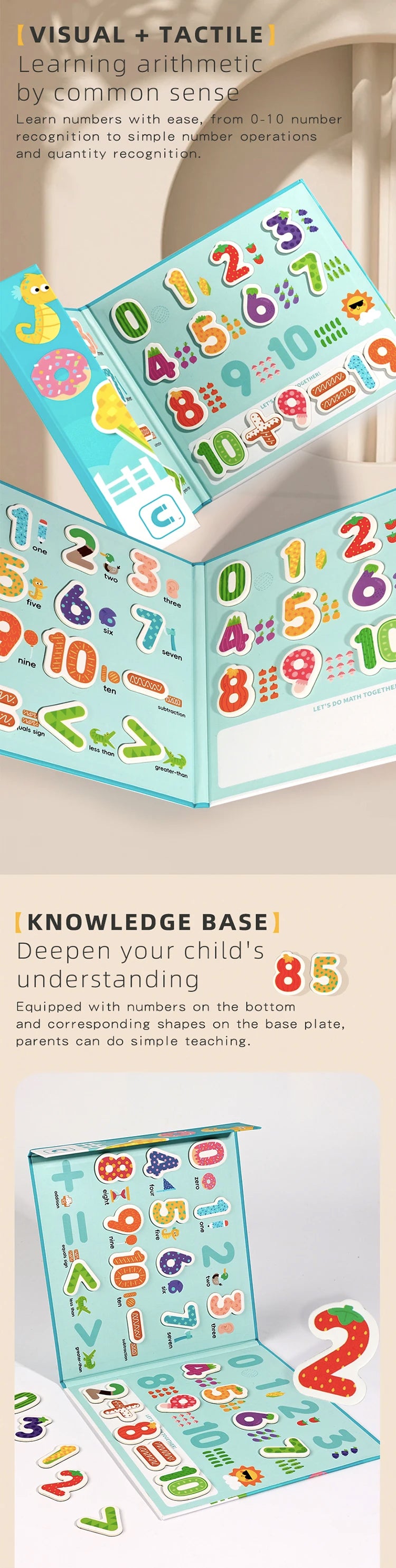 Lettere e Numeri Magnetici - Giocattoli Educativi Prescolare