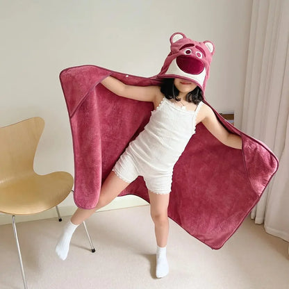 Asciugamano da Bagno con Cappuccio per Bambini - Design Carino