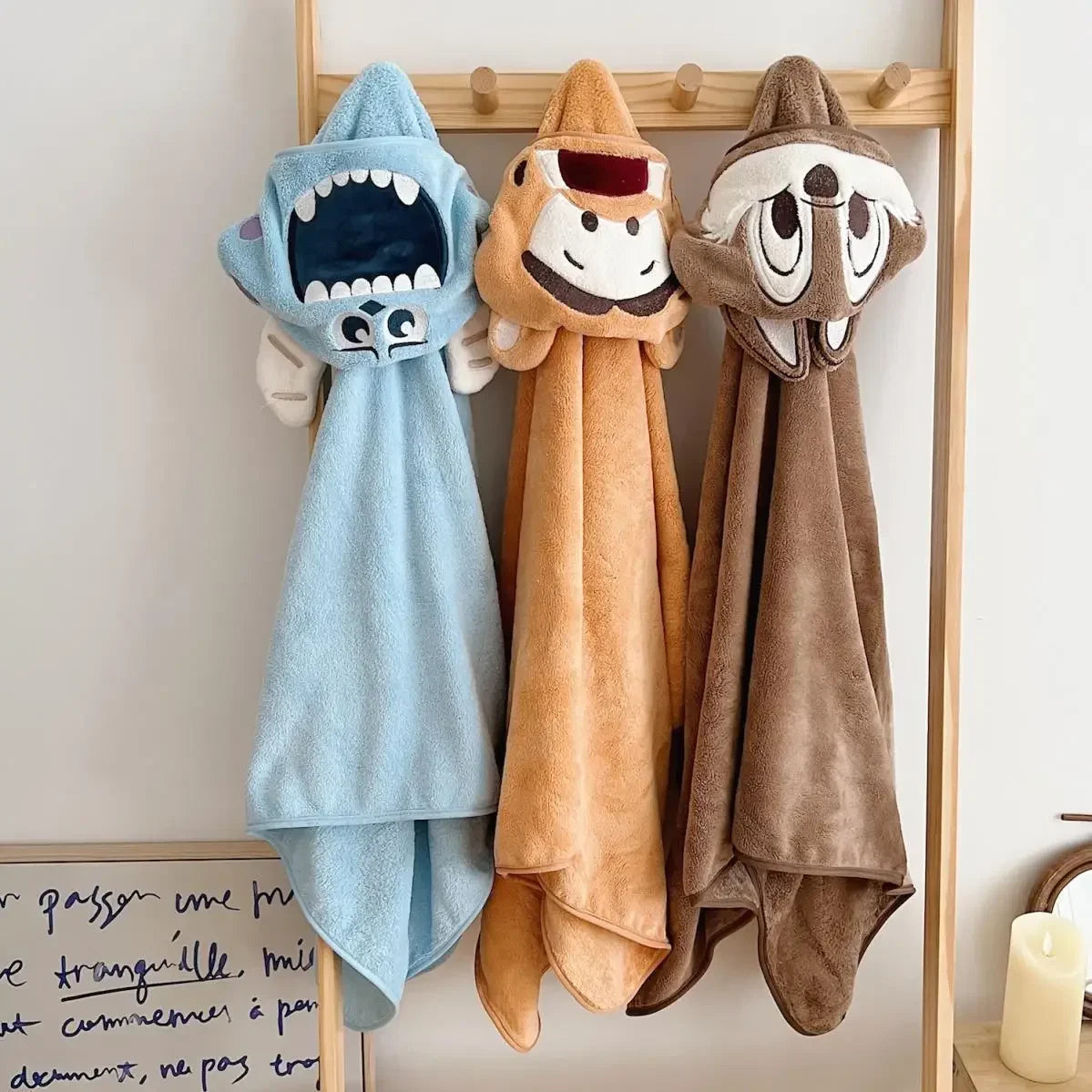 Asciugamano da Bagno con Cappuccio per Bambini - Design Carino
