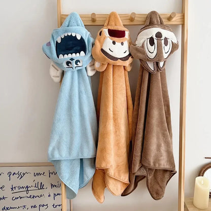 Asciugamano da Bagno con Cappuccio per Bambini - Design Carino
