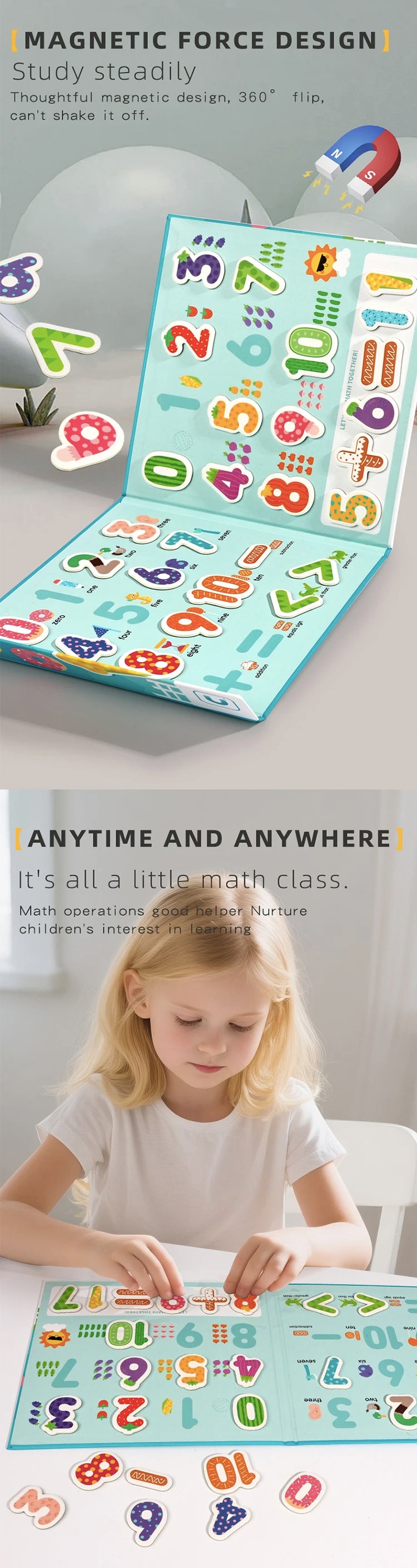 Lettere e Numeri Magnetici - Giocattoli Educativi Prescolare