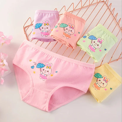 Mutandine Bambine Cotone Morbido - Gatto Cartone Animato 4-12 Anni